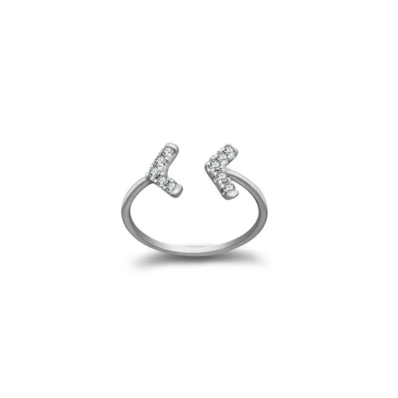 18k Gold Double Arrow Diamond Midi / Pinky Ring