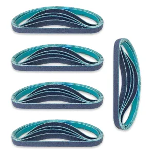 3/8” x 13” - 80 Grit Zirconia Sanding Belt for Air Sanders (25 Pack)
