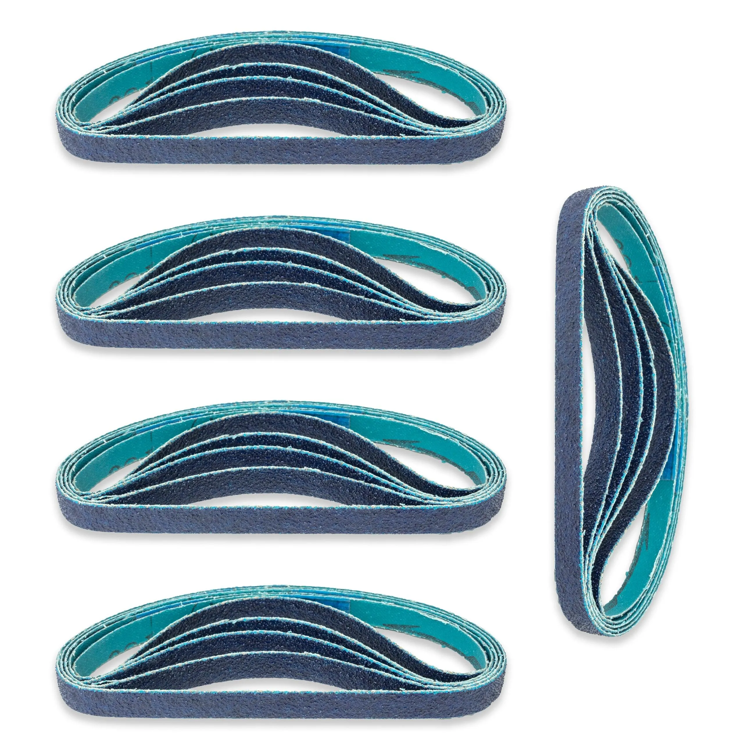 3/8” x 13” - 80 Grit Zirconia Sanding Belt for Air Sanders (25 Pack)