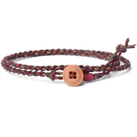 Adjustable Boho Surfer Wrap Bracelet Women & Men - Handmade Rope Bracelet with Corozo Button - Unisex Waterproof Beach Jewelry - Birthday Gift for Boyfriend Girlfriend (pray)