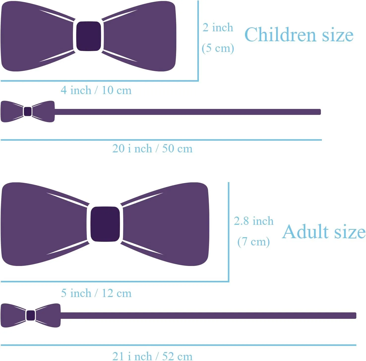 AWAYTR Boys Child Kids Bow ties - Adjustable Pre Tied Solid Color Wedding Party Bowties (Black)