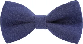 AWAYTR Boys Child Kids Bow ties - Adjustable Pre Tied Solid Color Wedding Party Bowties (Black)