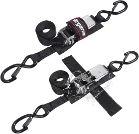 Boat Tie Down Straps to Trailer 4 Feet, Heavy Duty Transom Tie Down Strap, 2400lbs Breaking Strength, Stainless Steel Boat Transom Straps Boat Trailer Accessories for Marine Jet Ski Pontoon