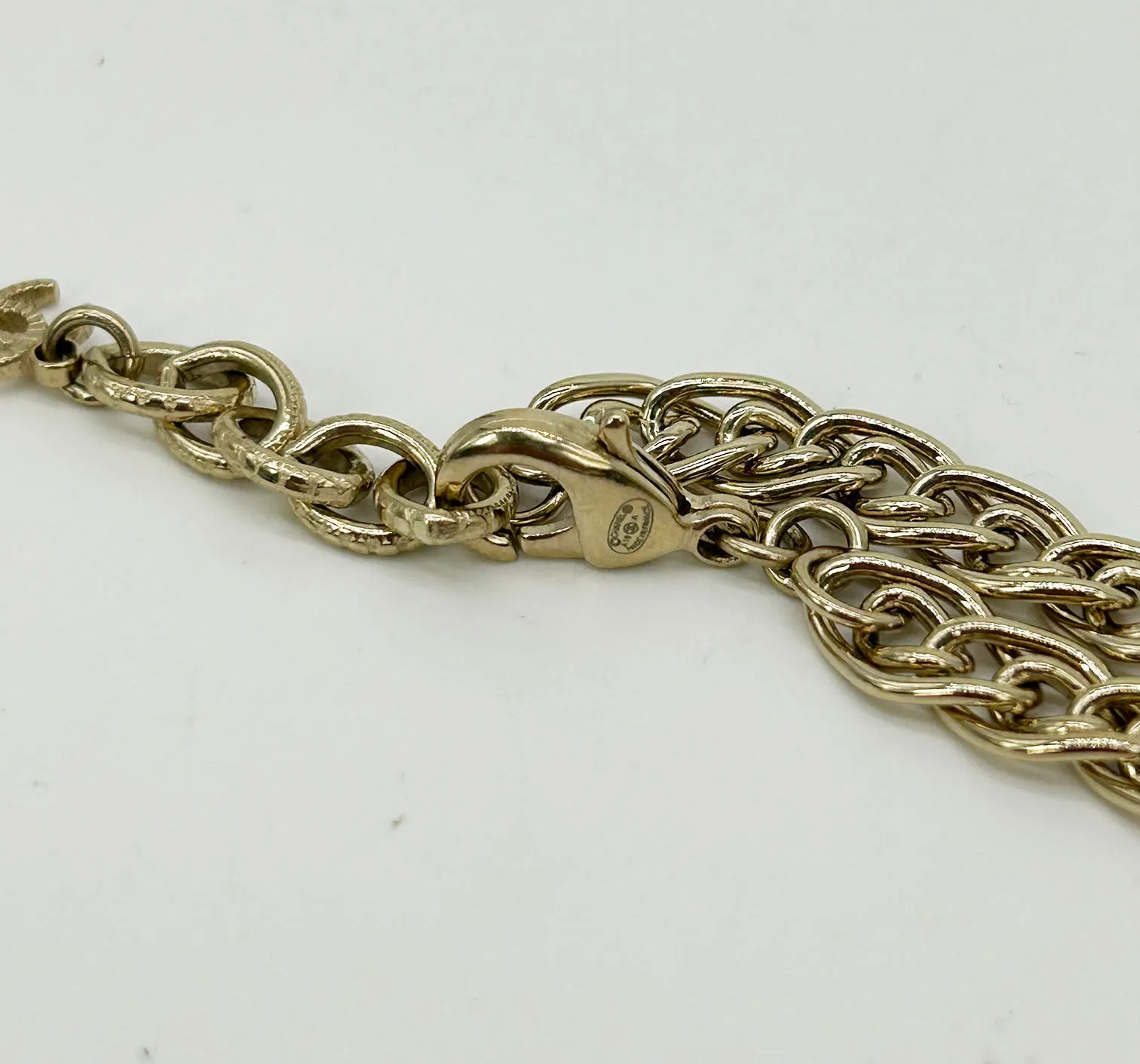 Chanel Black Rhinestone Egyptian Scarab Necklace