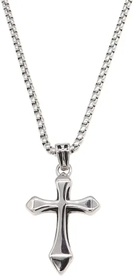 Cross Pendant Necklace for Women Girls - Gothic Catholic Christian Costume Cross Jewelry - Delicate Dainty Cubic Zirconia Rhinestone Stainless Steel Hypoallergenic Chain Christmas Gift