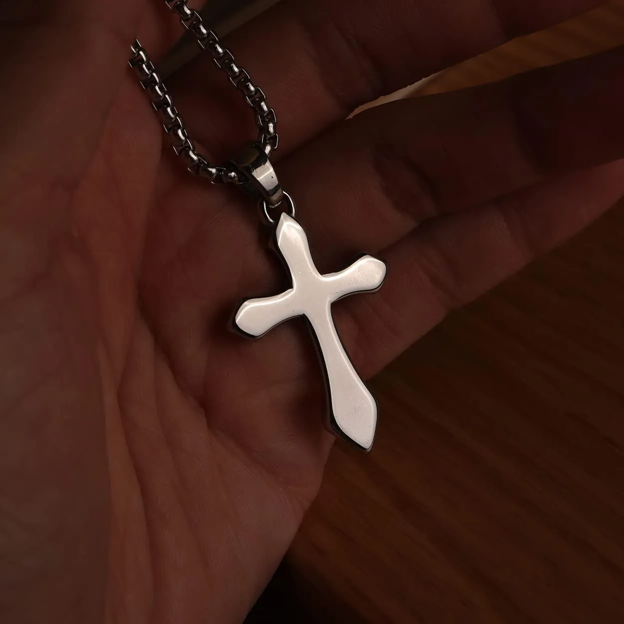 Cross Pendant Necklace for Women Girls - Gothic Catholic Christian Costume Cross Jewelry - Delicate Dainty Cubic Zirconia Rhinestone Stainless Steel Hypoallergenic Chain Christmas Gift