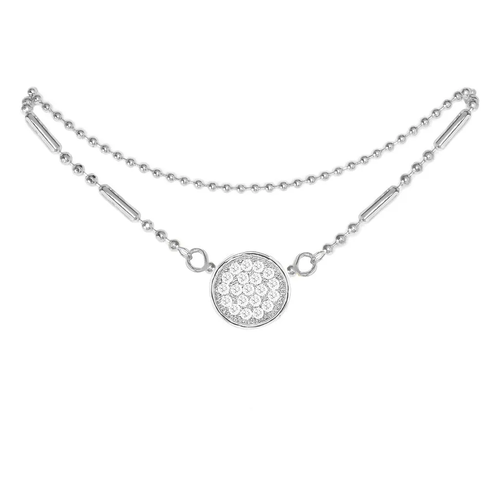 Cubic Zirconia Circle Anklet