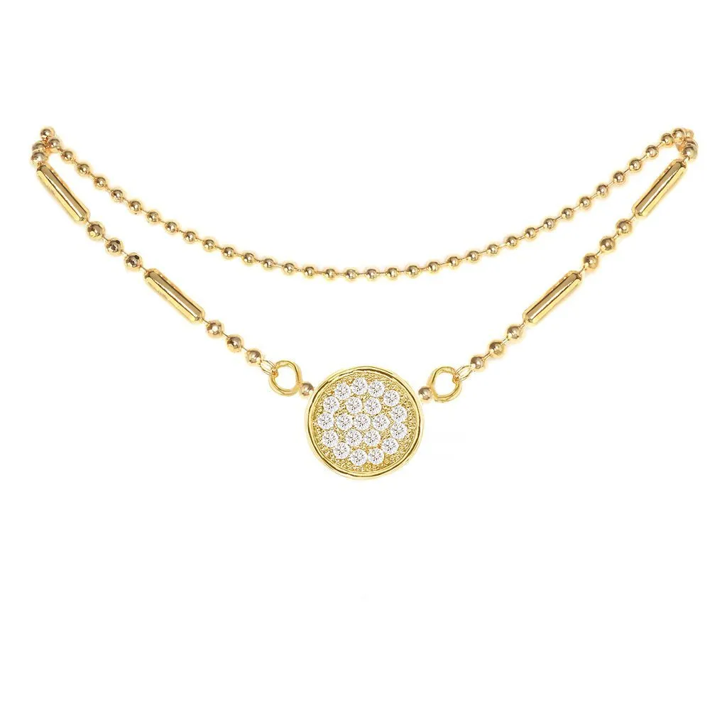 Cubic Zirconia Circle Anklet