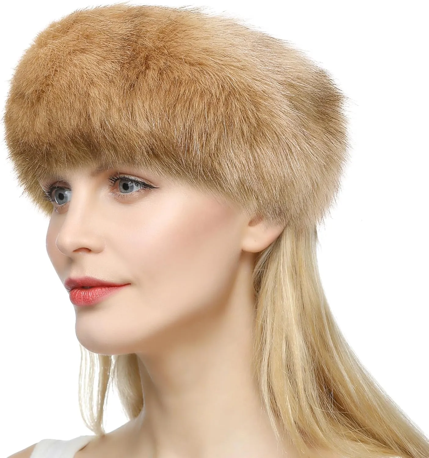 Dikoaina Womens Faux Fur Headband Winter Earwarmer Earmuff Ski