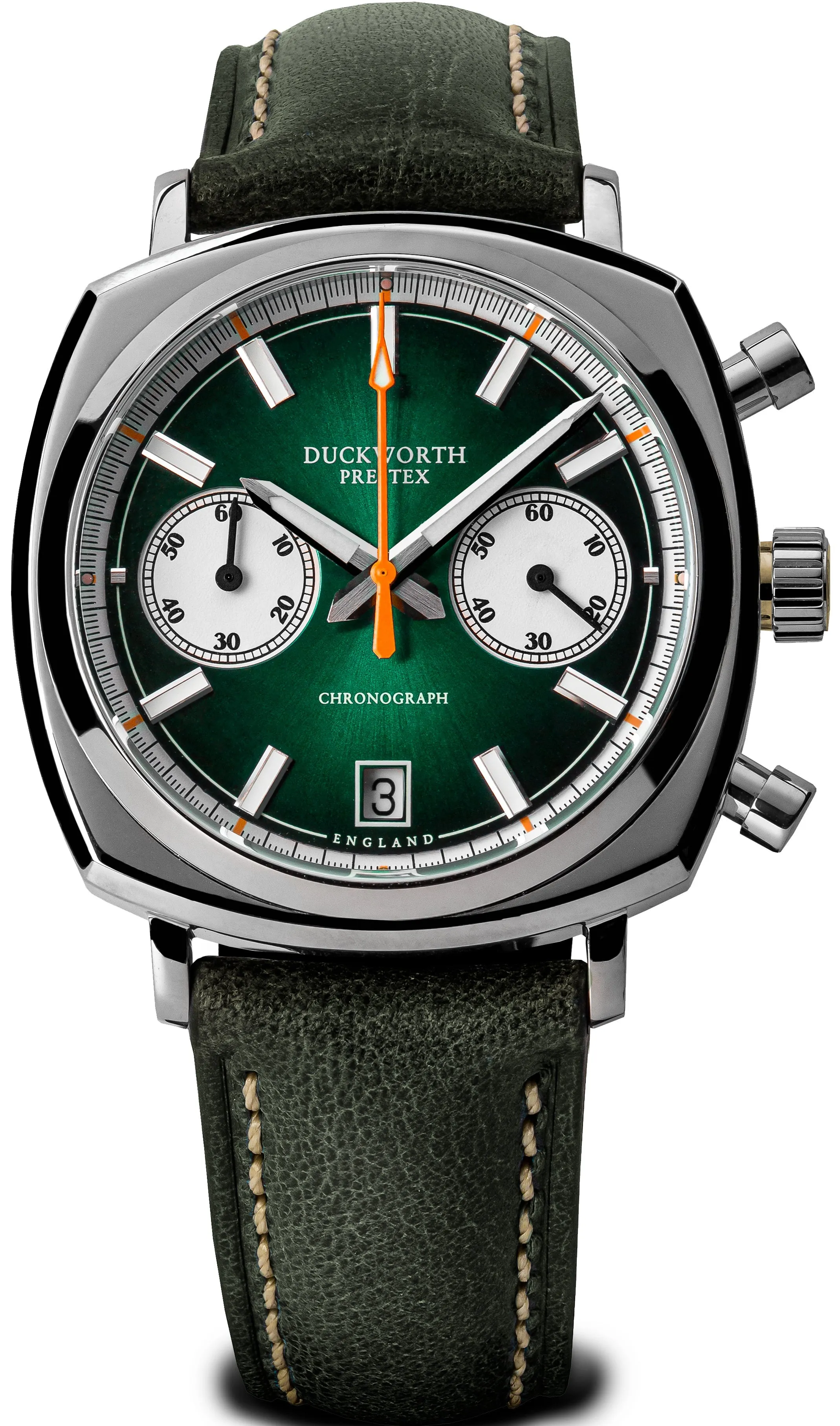DuckwORSth Prestex Watch Chronograph 42 Green Green Leather D