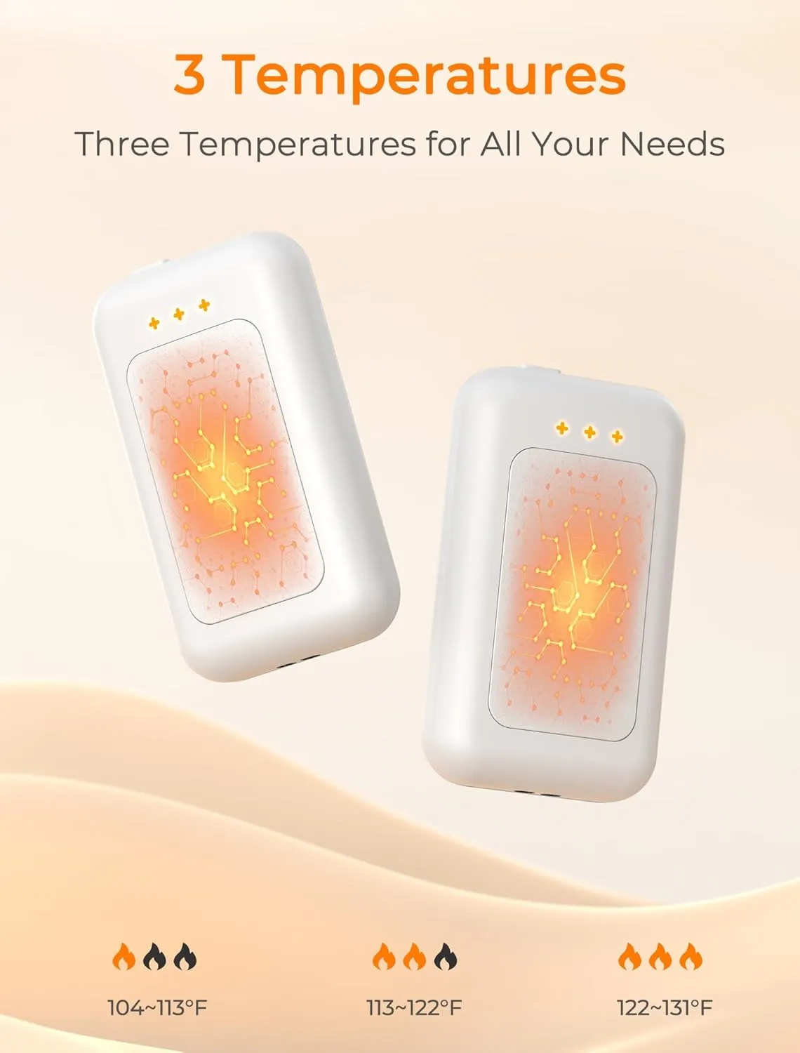 Electric Hand Warmers Rechargeable, Rechargeable Hand Warmer, Portable Hand Warmer for Outdoor Camping Hunting Golf Accessories, Gifts for Women Men