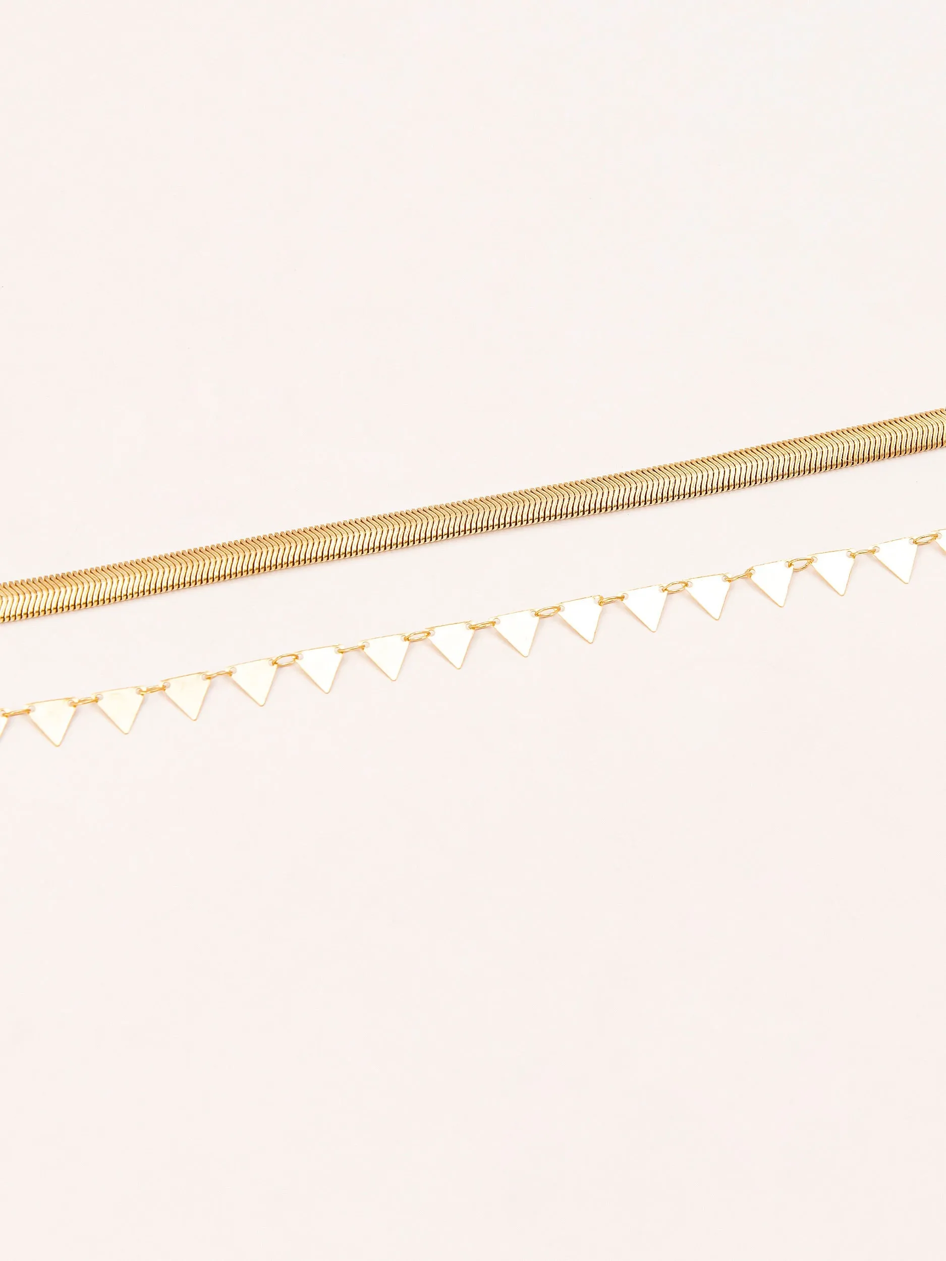 Geometric Anklet Set