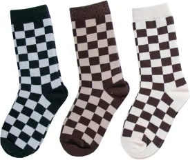 Girls Checkered Crew Socks Cotton Cute Novelty Anklet Socks for Kids Toddler Boys Unisex