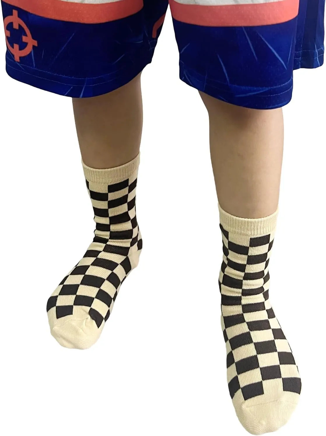 Girls Checkered Crew Socks Cotton Cute Novelty Anklet Socks for Kids Toddler Boys Unisex
