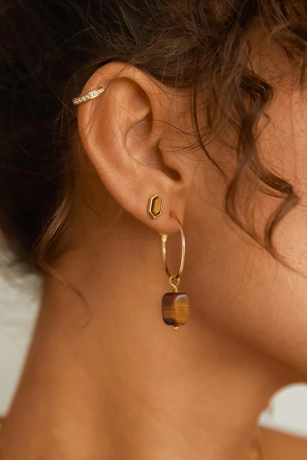 Gold Huggie Hoop Earrings with Charms Fashion Pearl Drop Dangle Earrings for Women Handmade Karma Circle Jewelry for Ladies Lightweight Pearl Earrings on Christmas