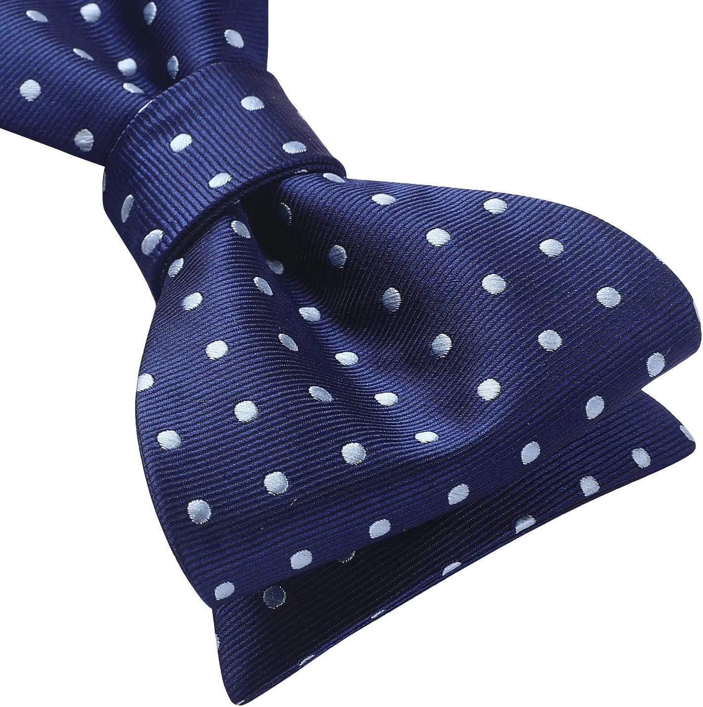 HISDERN Bow Ties for Men Polka Dot Selftie Bowtie and Pocket Square Classic Business Tuxedo Wedding Bowties Handkerchief