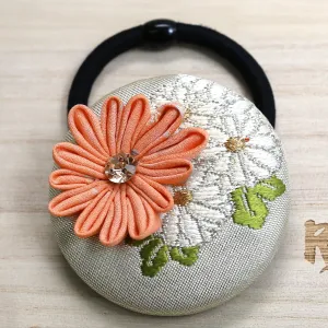 Kimono Silk Flower Hair Tie | Chrysanthemum