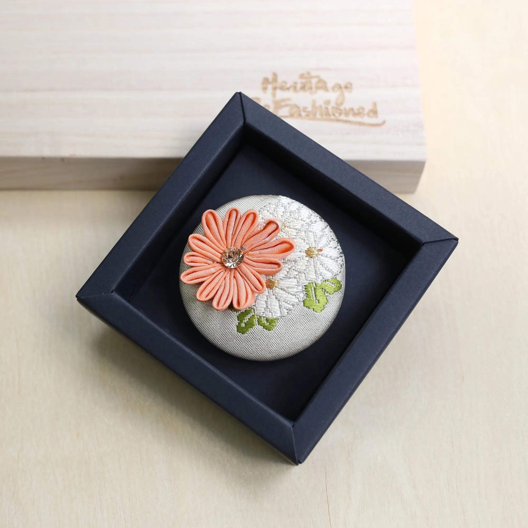 Kimono Silk Flower Hair Tie | Chrysanthemum