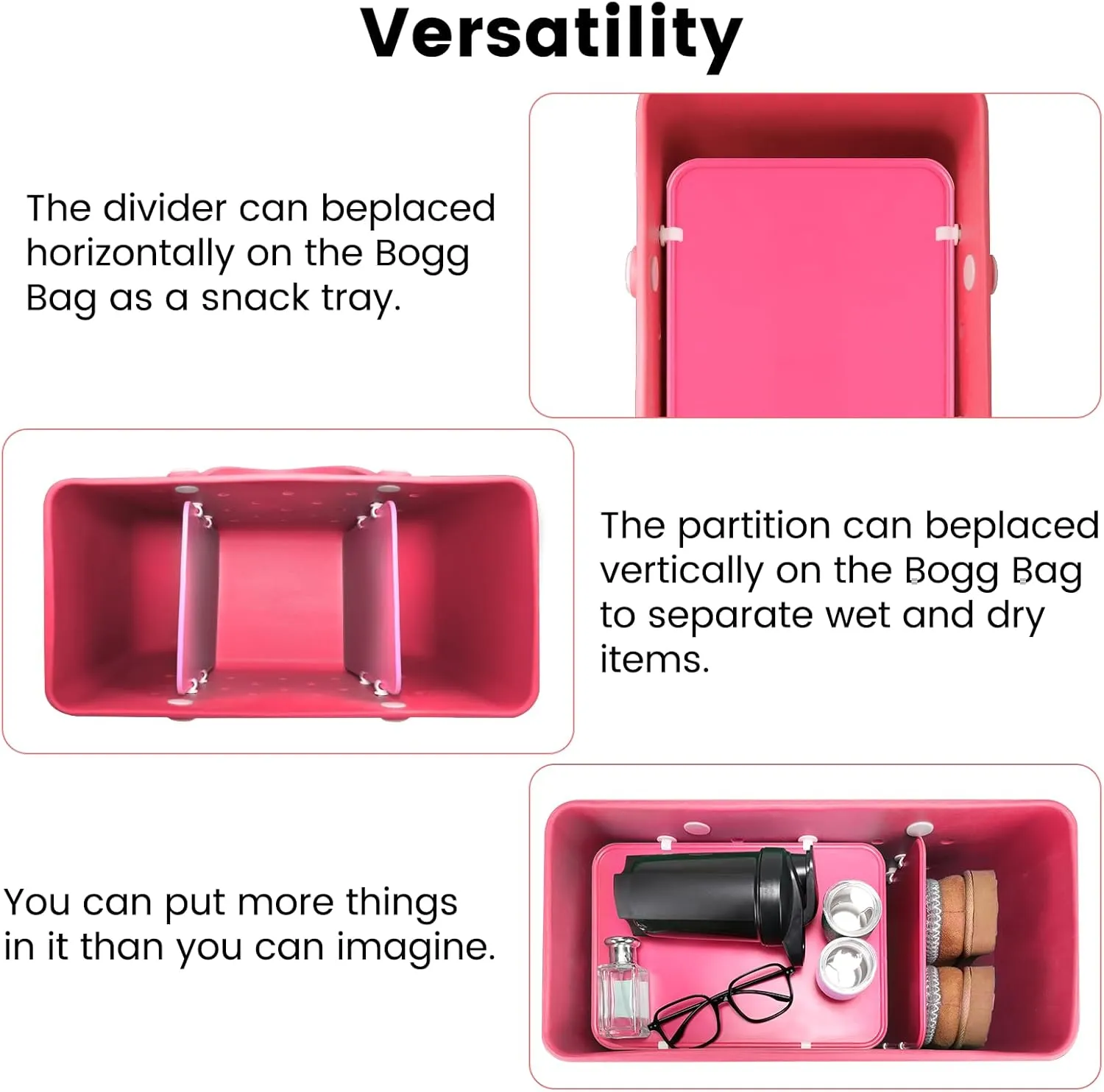 LBF 2Pcs Divider Compatible with Bogg Bag Accessories Organizer XL Inserts Beach Bag Accessories