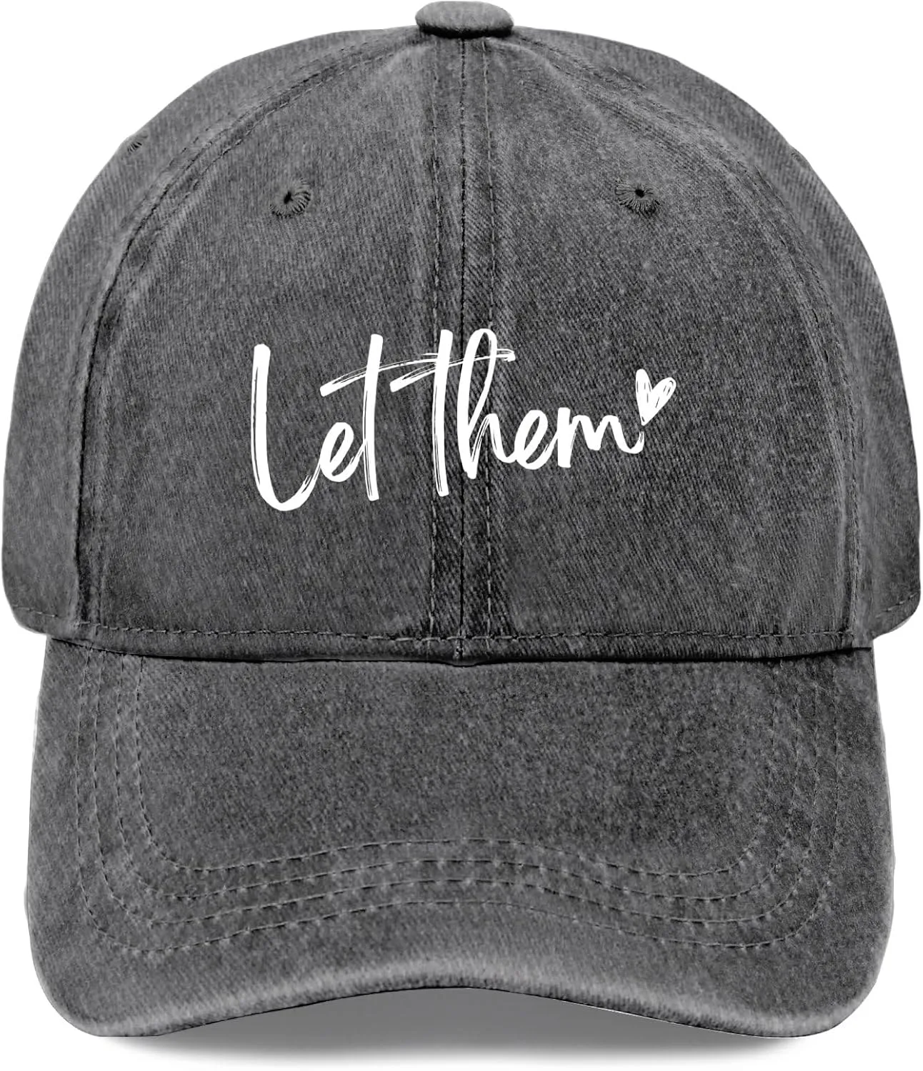 Let Them Funny hat for Men Funny Vintage Cotton Washed Baseball Caps Adjustable Dad Hat Crazy