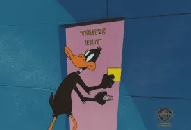 Looney Tunes Original Production Cel Signed By Darrell Van Citters: Daffy
