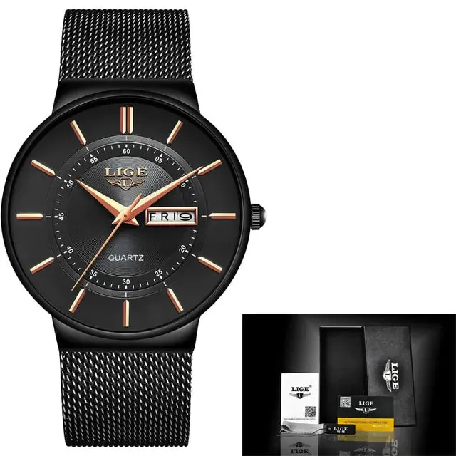 Mens Luxury LIGE Watch