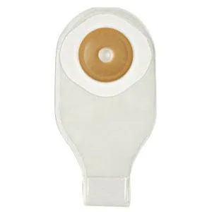 Nu-Flex 1-Piece Adult Drainable Pouch Precut Deep Convex 3/4" x 1-1/2" Oval
