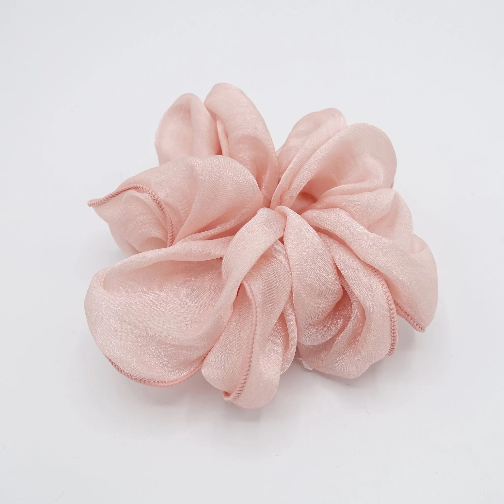 organza basic scrunchies interlocked trim hair tie women hair accessories
