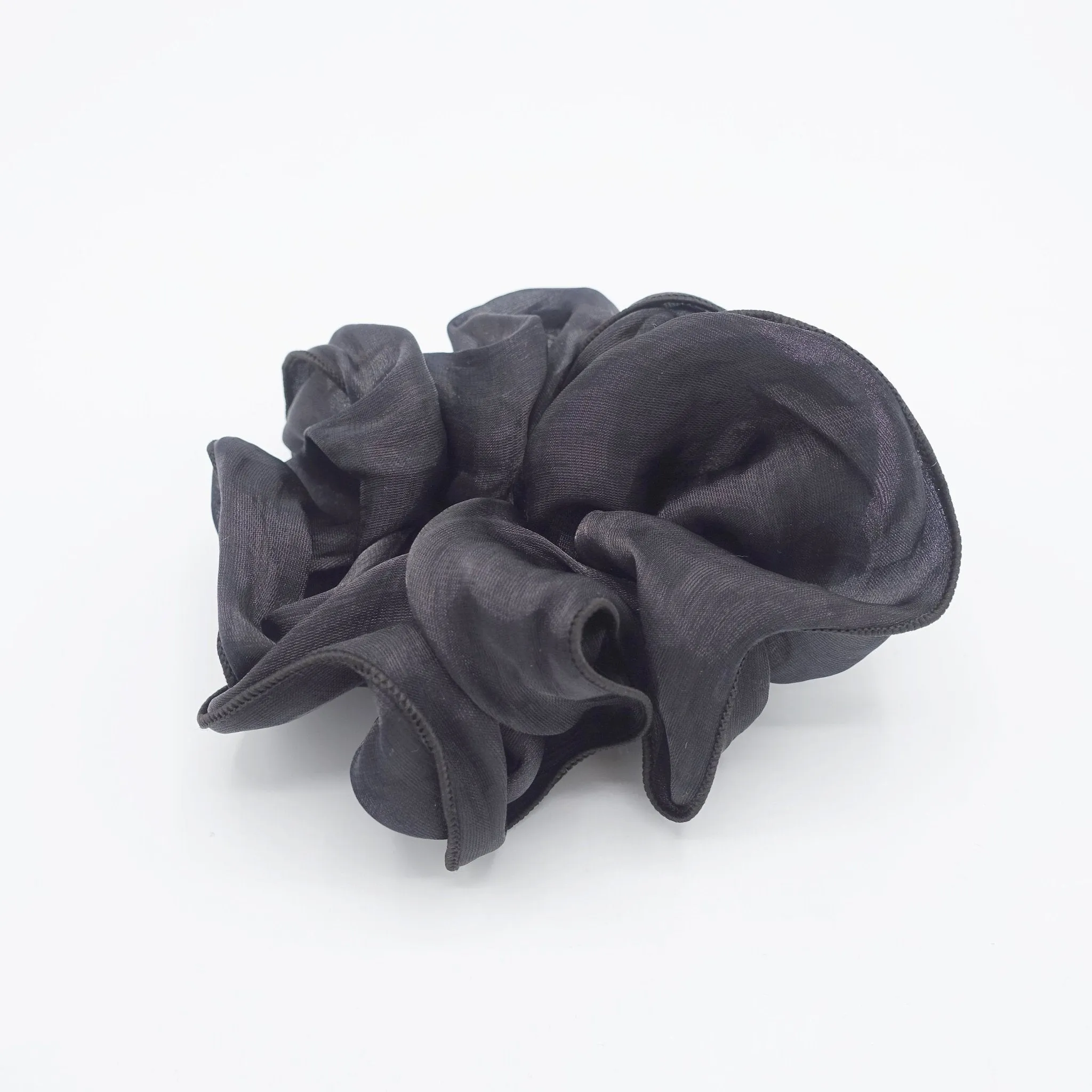 organza basic scrunchies interlocked trim hair tie women hair accessories