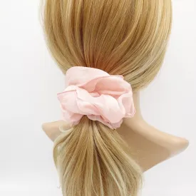 organza basic scrunchies interlocked trim hair tie women hair accessories
