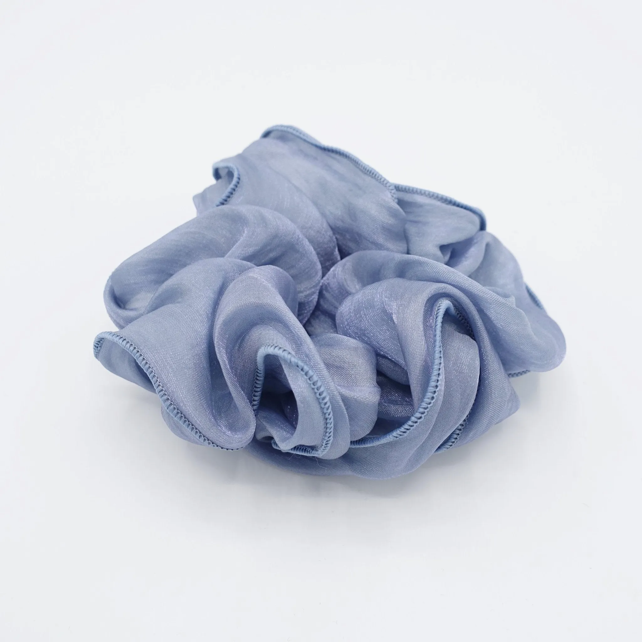 organza basic scrunchies interlocked trim hair tie women hair accessories