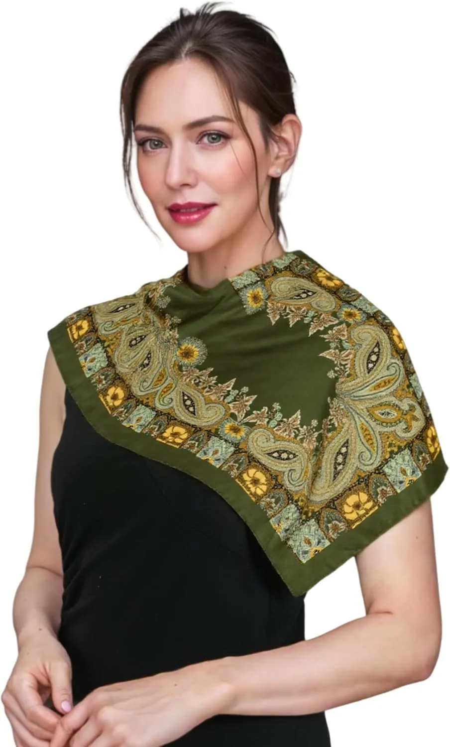 QBSM 4 Pcs 35'' Satin Head Scarf Silk Feeling Neck Scarves Hair Wrap for Sleeping Large Square Headscarf for Women