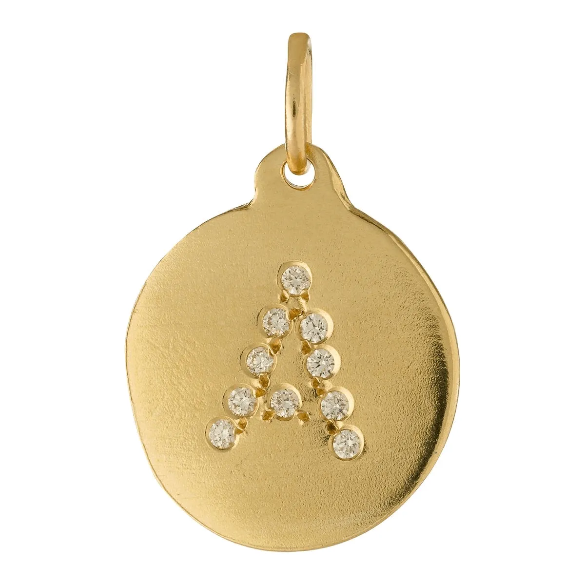 "D" Alphabet Charm Pavé Diamonds