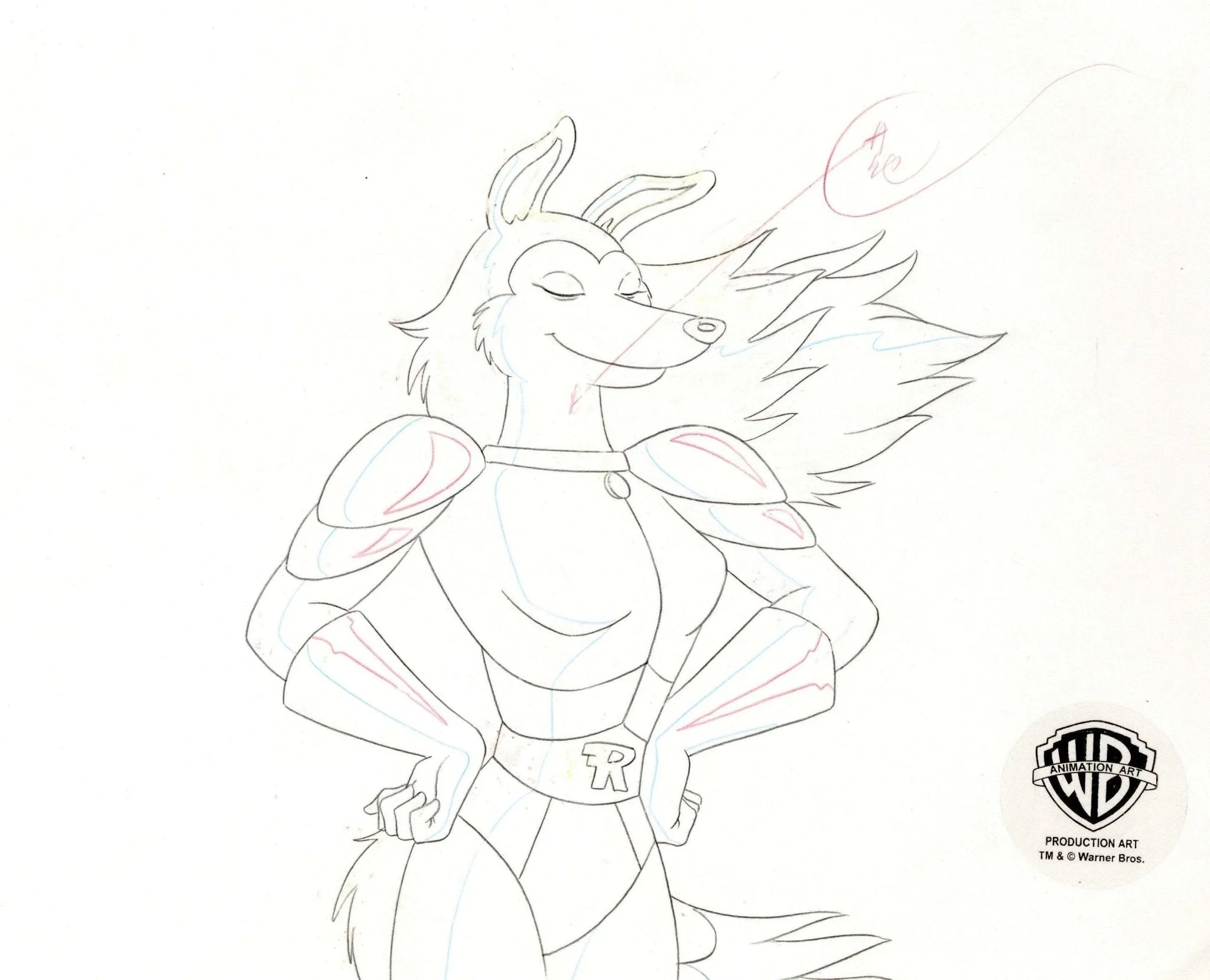 Road Rovers Original Production Cel on Original Background with Original Drawing: Colleen