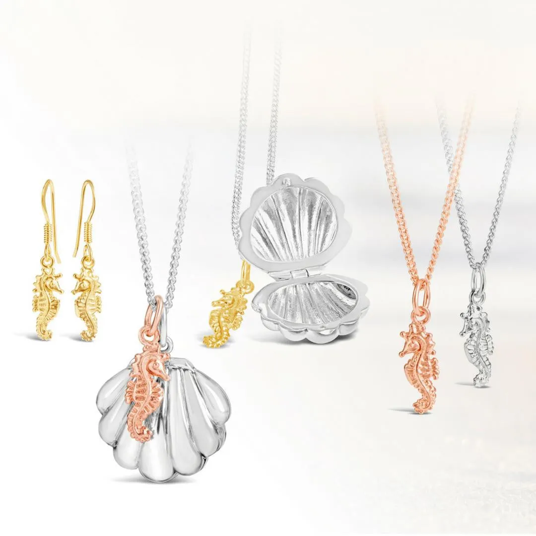 Seahorse Earrings | Rose Gold