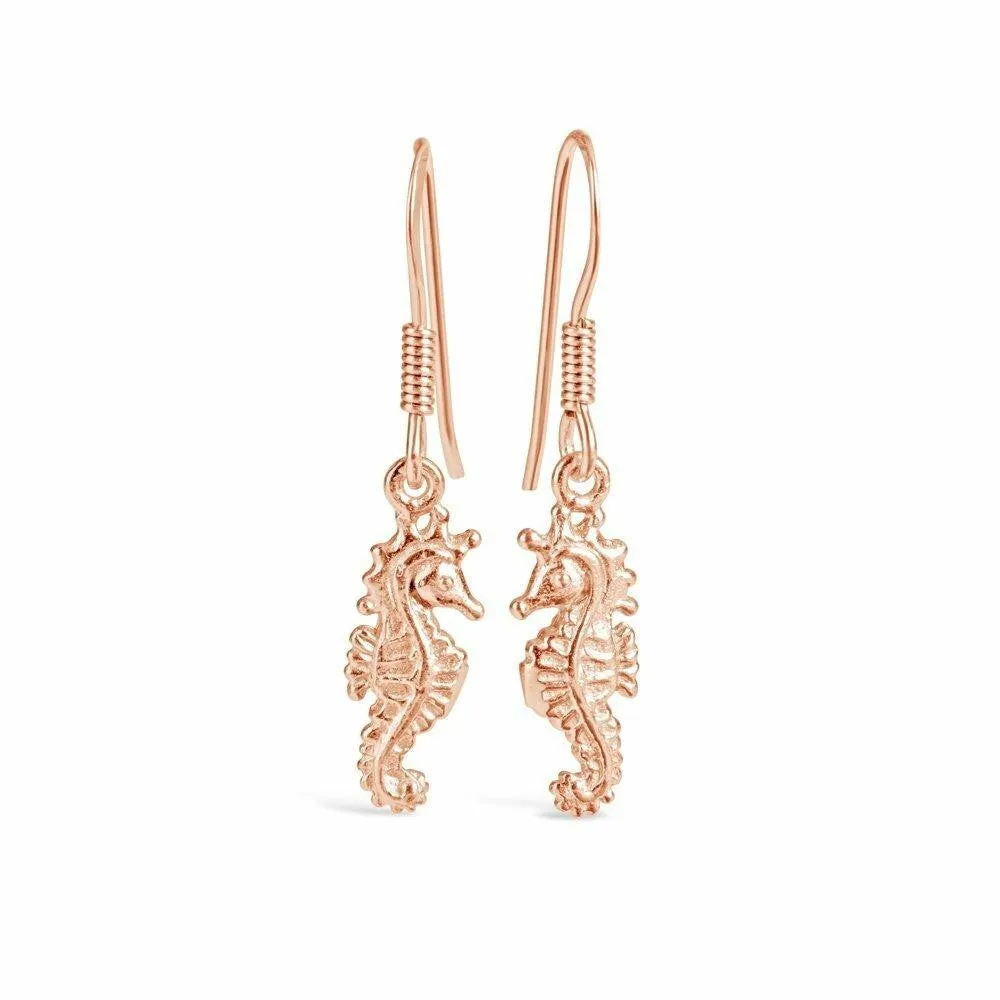 Seahorse Earrings | Rose Gold