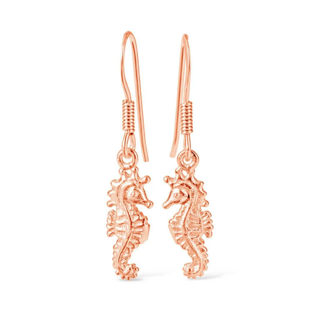 Seahorse Earrings | Rose Gold