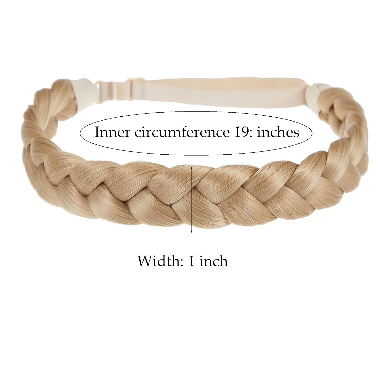 TOECWEGR Braid Headband 3 Strands Synthetic Braided Headbands Stretch Plaited Hairpiece Fashion Girl Costume Hair Accessories