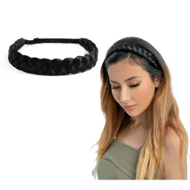 TOECWEGR Braid Headband 3 Strands Synthetic Braided Headbands Stretch Plaited Hairpiece Fashion Girl Costume Hair Accessories