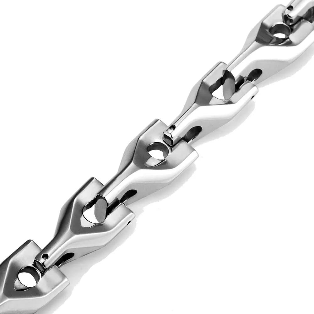 Urban Jewelry Unique Astro Snake 22 Inches Men's Tungsten Golden Toned or Silver Link Necklace Chain (Heavy, Solid)