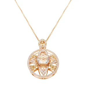 Women's Crown Jewel Necklace in 18-Karat Solid Gold and Gemstones - RED GOLD®