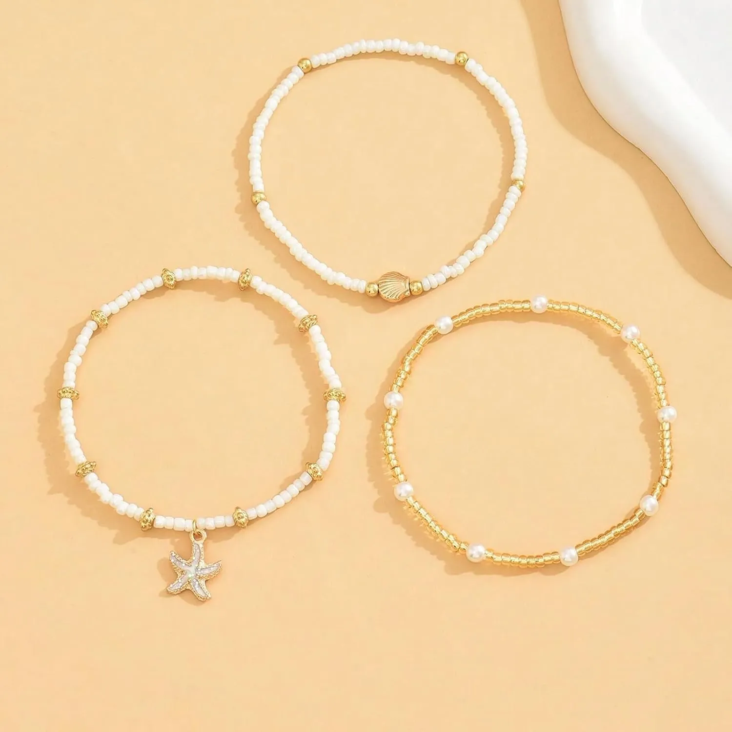YANCHUN Anklets for Women Waterproof Sea Shell Starfish Ankle Bracelets Summer Beach Dresses for Women 2025 Vacation