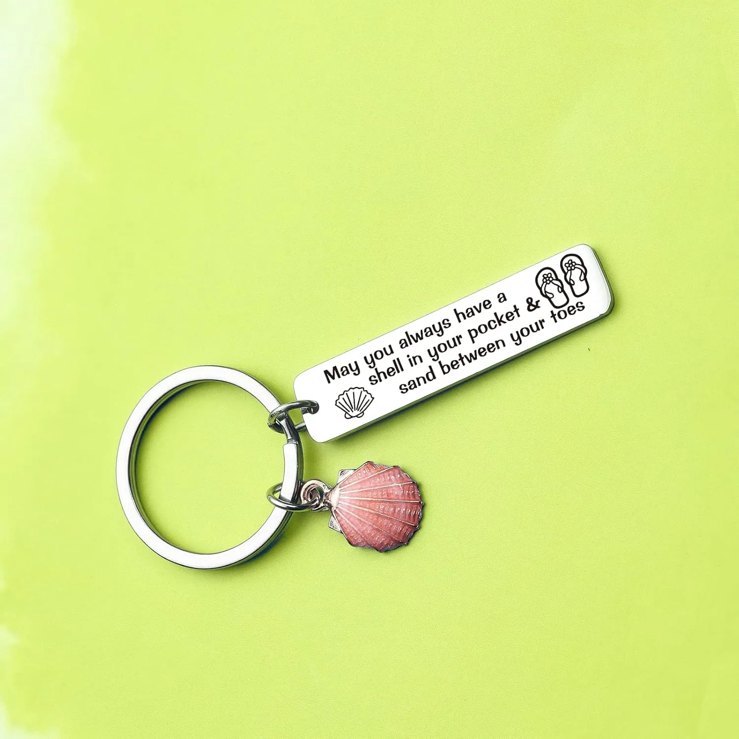 ZNOSVEI Scallop Shells Keychain Holiday Jewelry Scallop Shells Lover Jewelry Scallop Shells Charm Jewelry