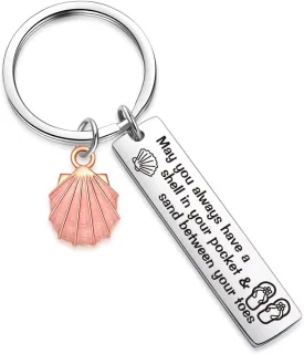 ZNOSVEI Scallop Shells Keychain Holiday Jewelry Scallop Shells Lover Jewelry Scallop Shells Charm Jewelry